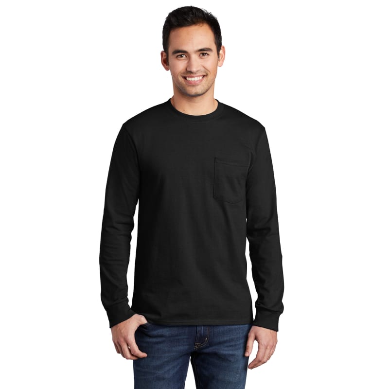 Port & Company Tall Long Sleeve Essential Pocket Tee. 14