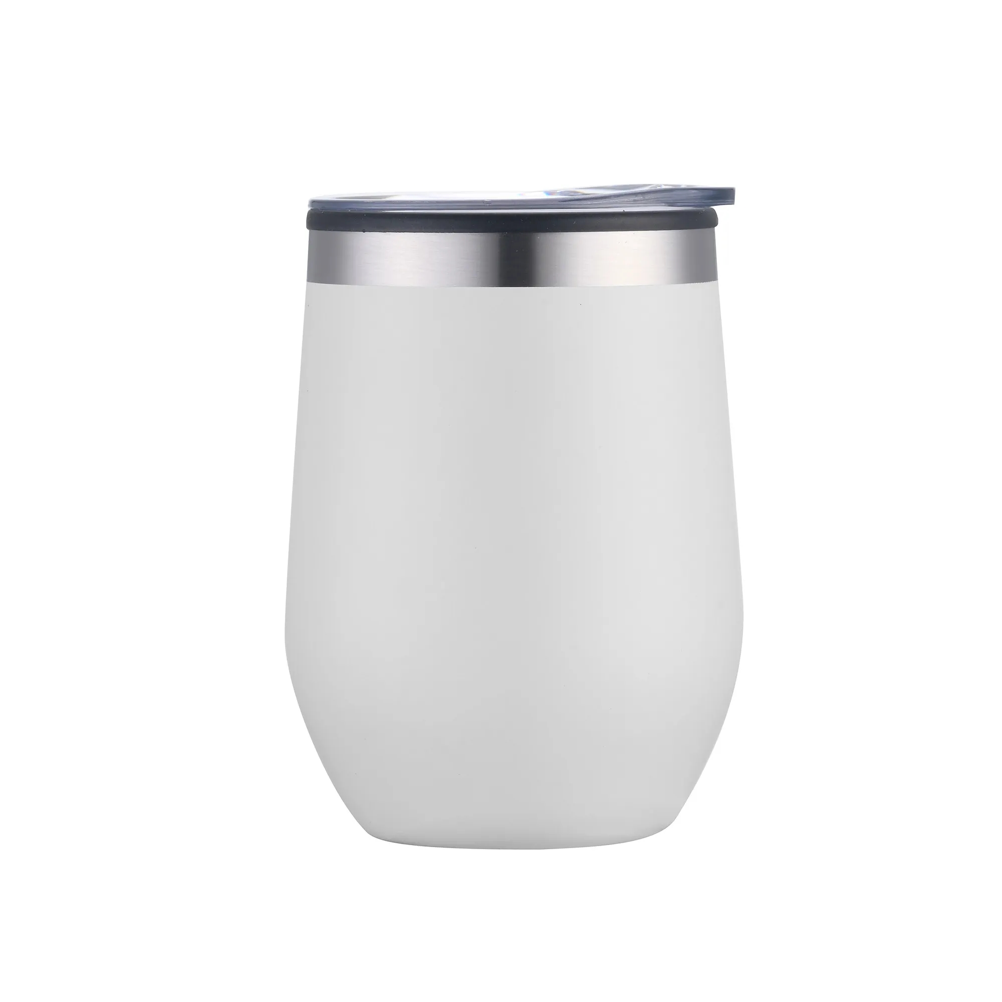 12oz. Double Wall SS / PP Wine Mug with Clear Lid 11