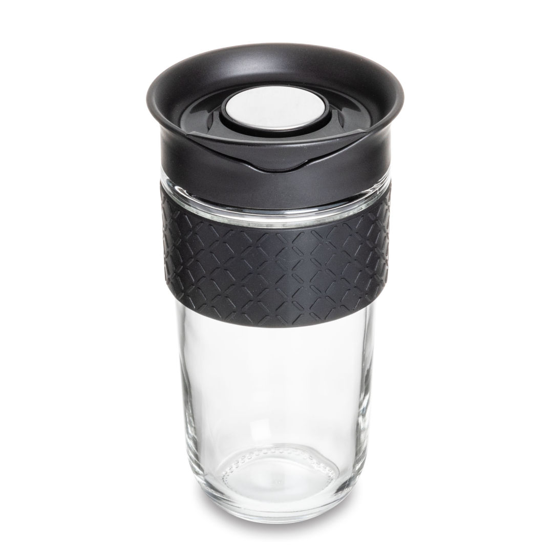 Adana Glass Large Tumbler w/Silicone Band - 18oz 3