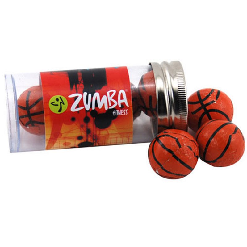 Tube with Chocolate Basketballs 1