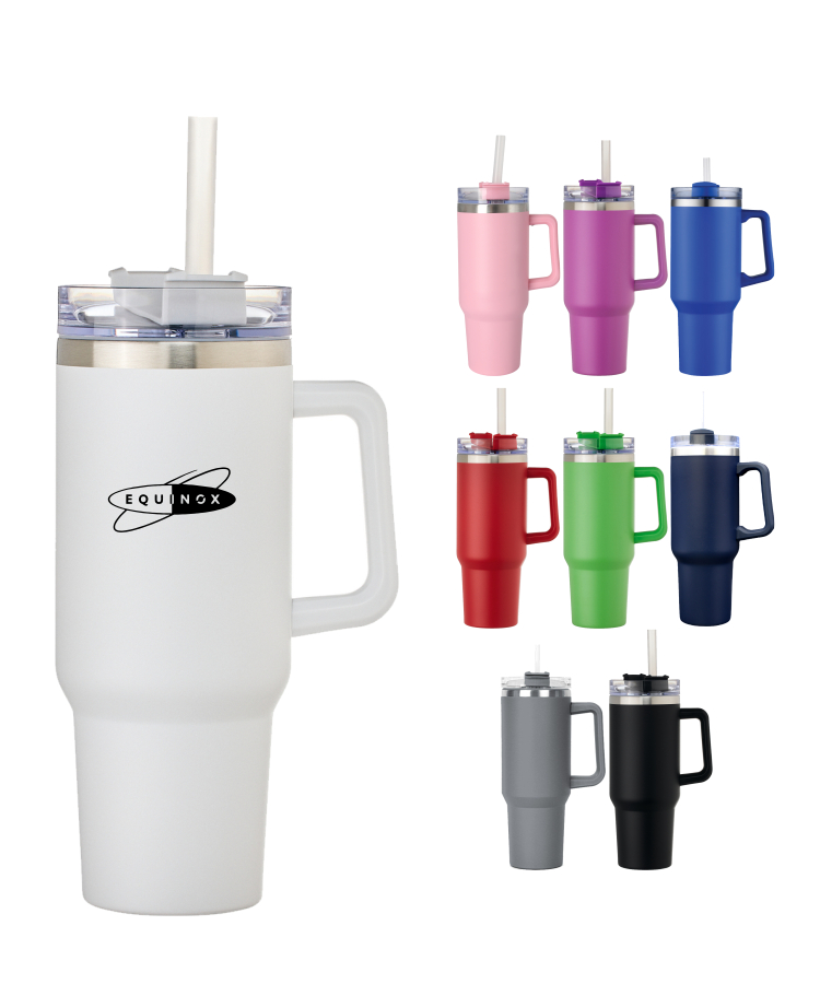 Union Printed - 40oz SS Double Wall Vacuum Mug & Straw Lid with Twist Closure 9