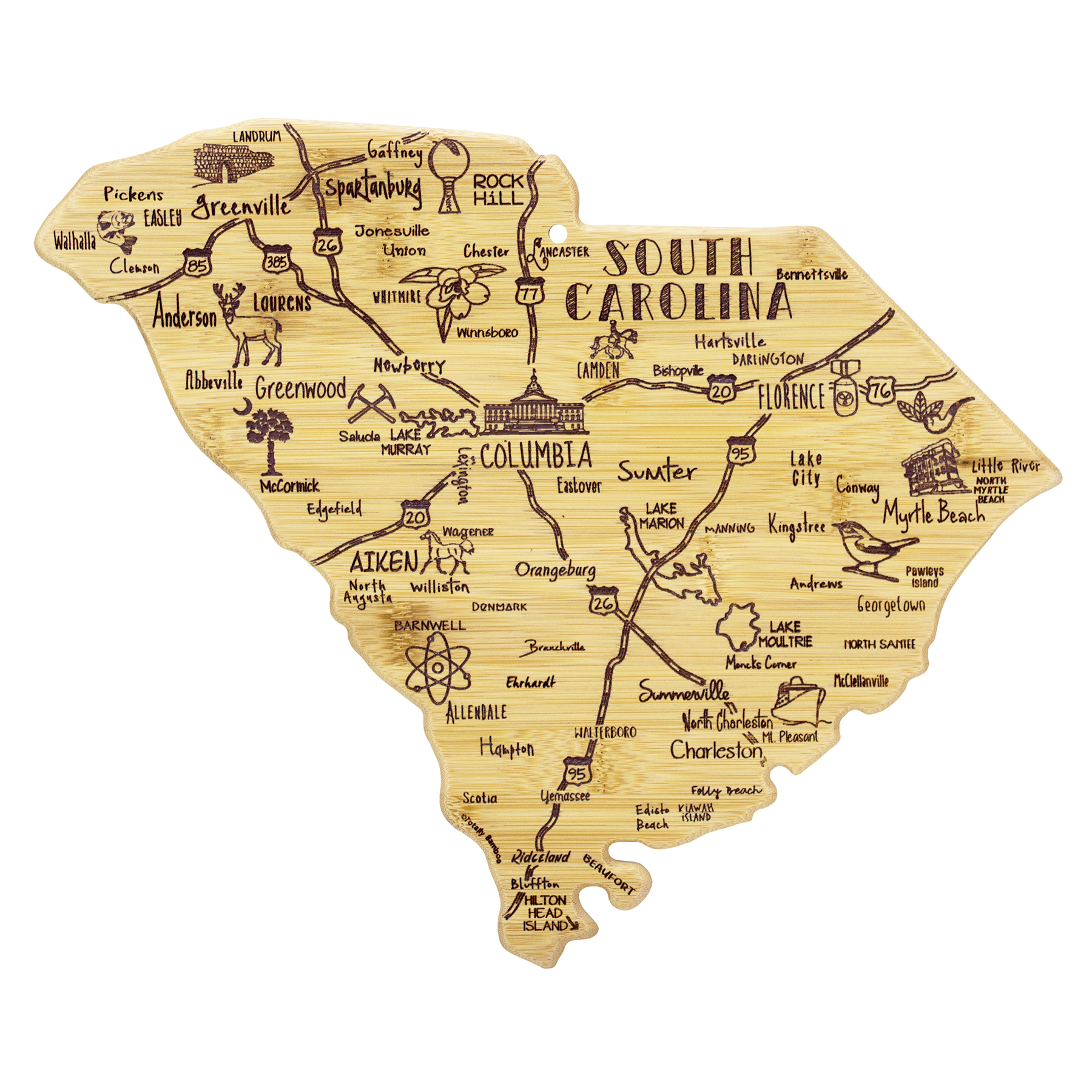 Destination South Carolina Cutting & Serving Board 6