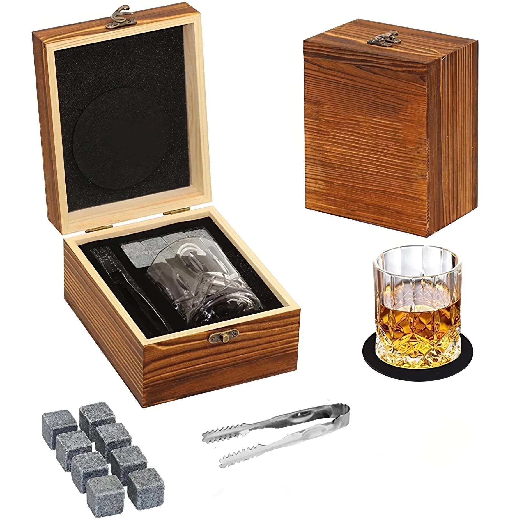 Whiskey Stones and Glass Gift Set 3