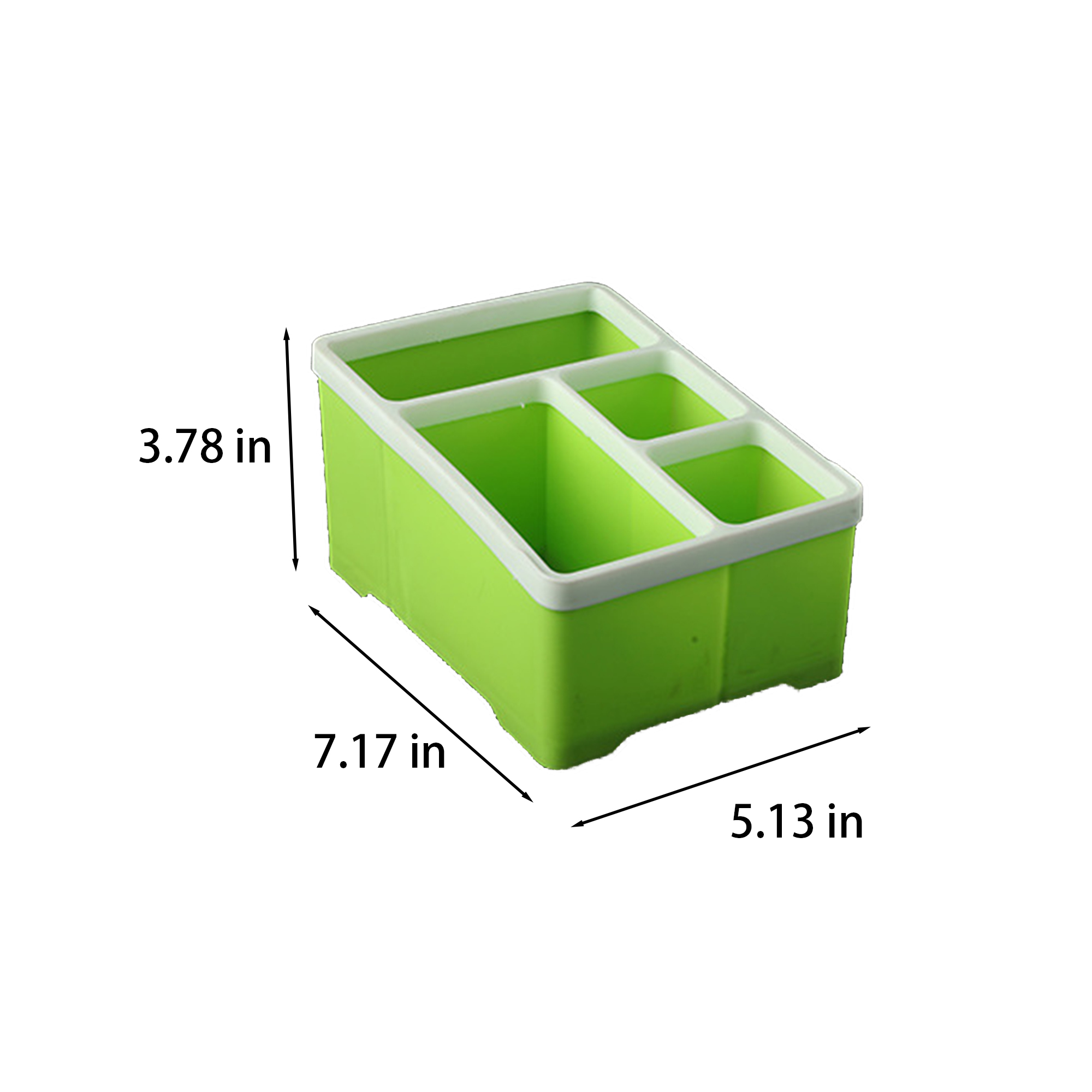 Polypropylene Compact 4-Grid Storage Box ?C Perfect For Office Supplies 2