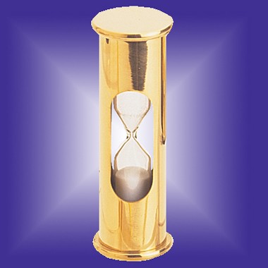 SOLID BRASS 3 MINUTES SAND TIMER 2