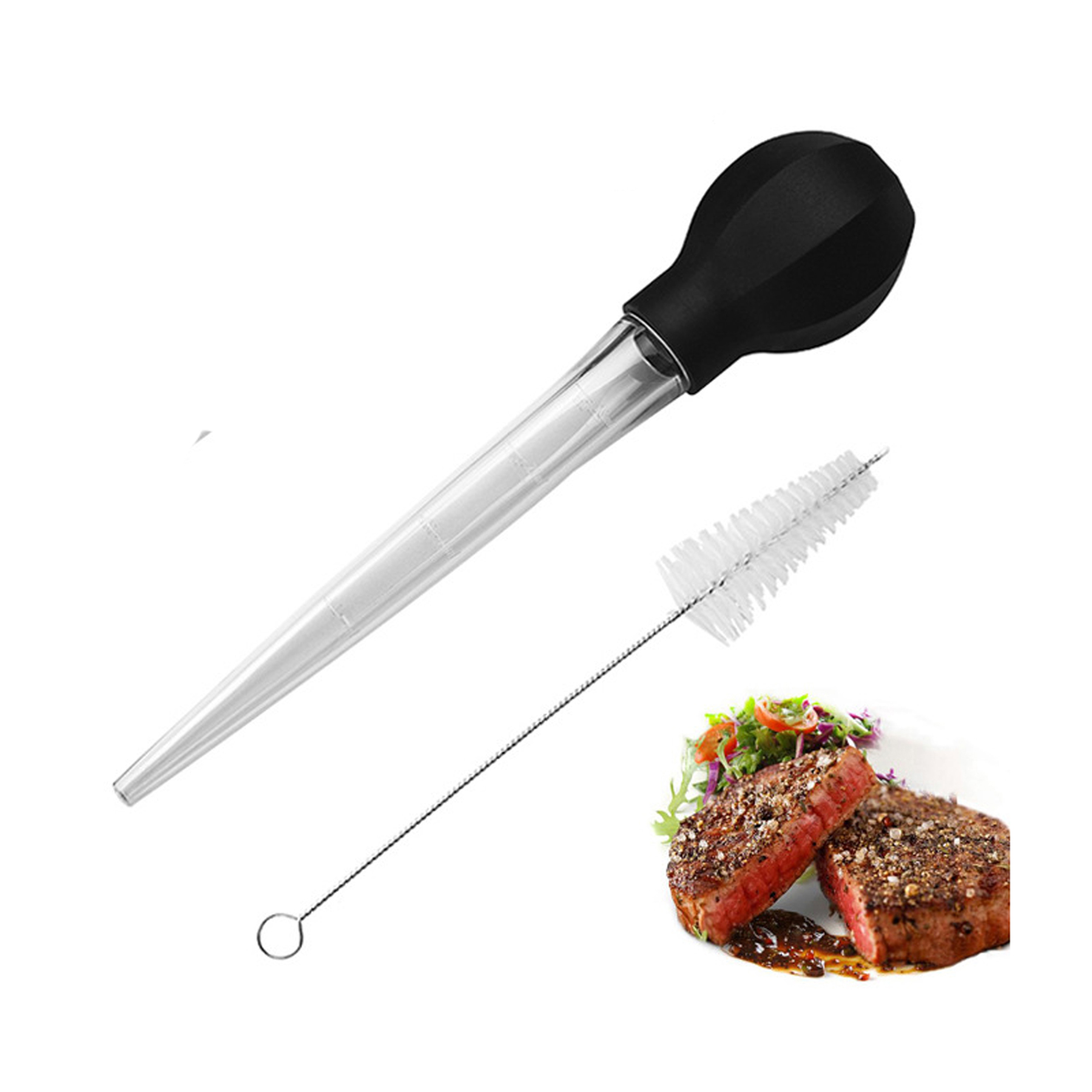 Turkey Baster with Cleaning Brush for Cooking 2