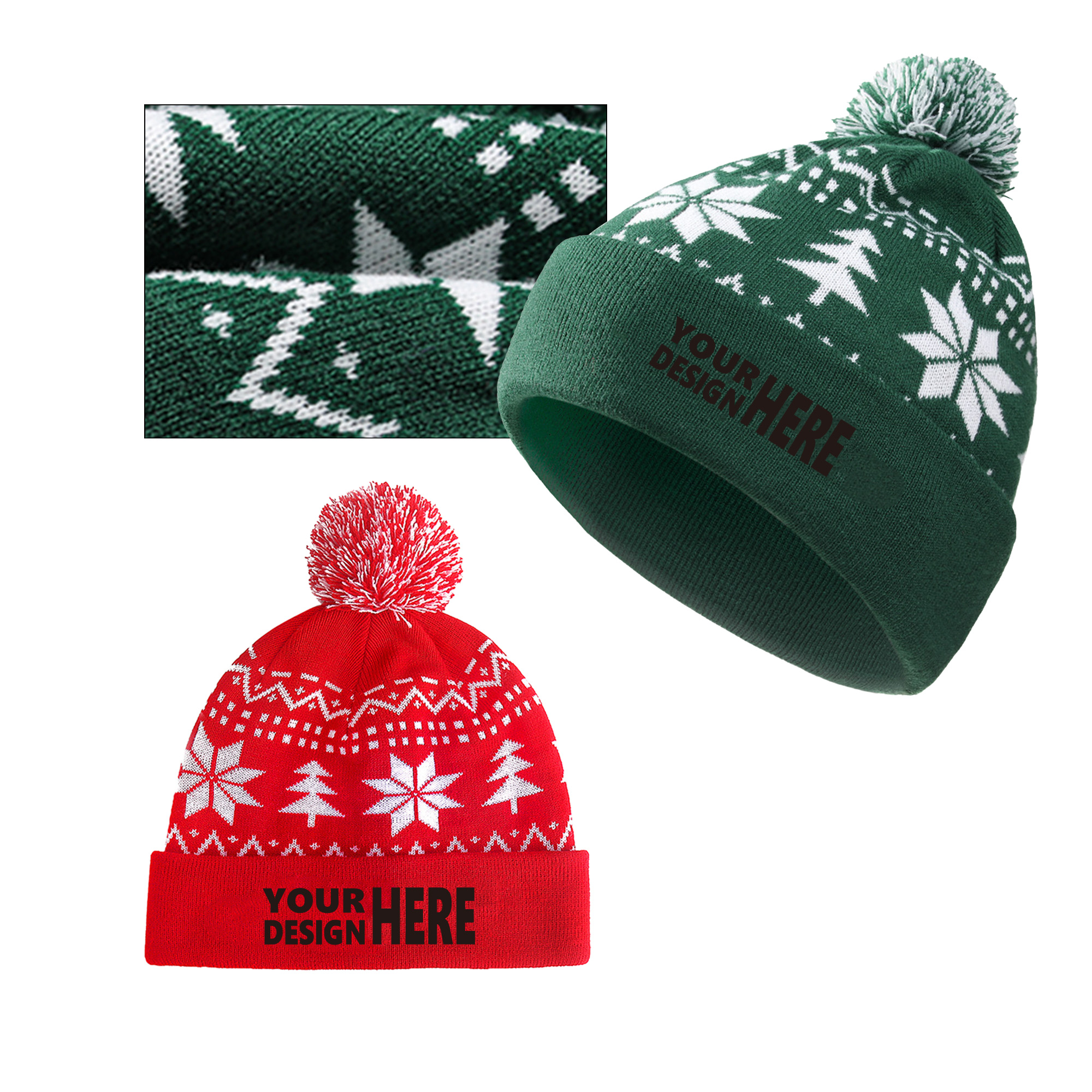 Christmas Patterned Jacquard Beanie 2