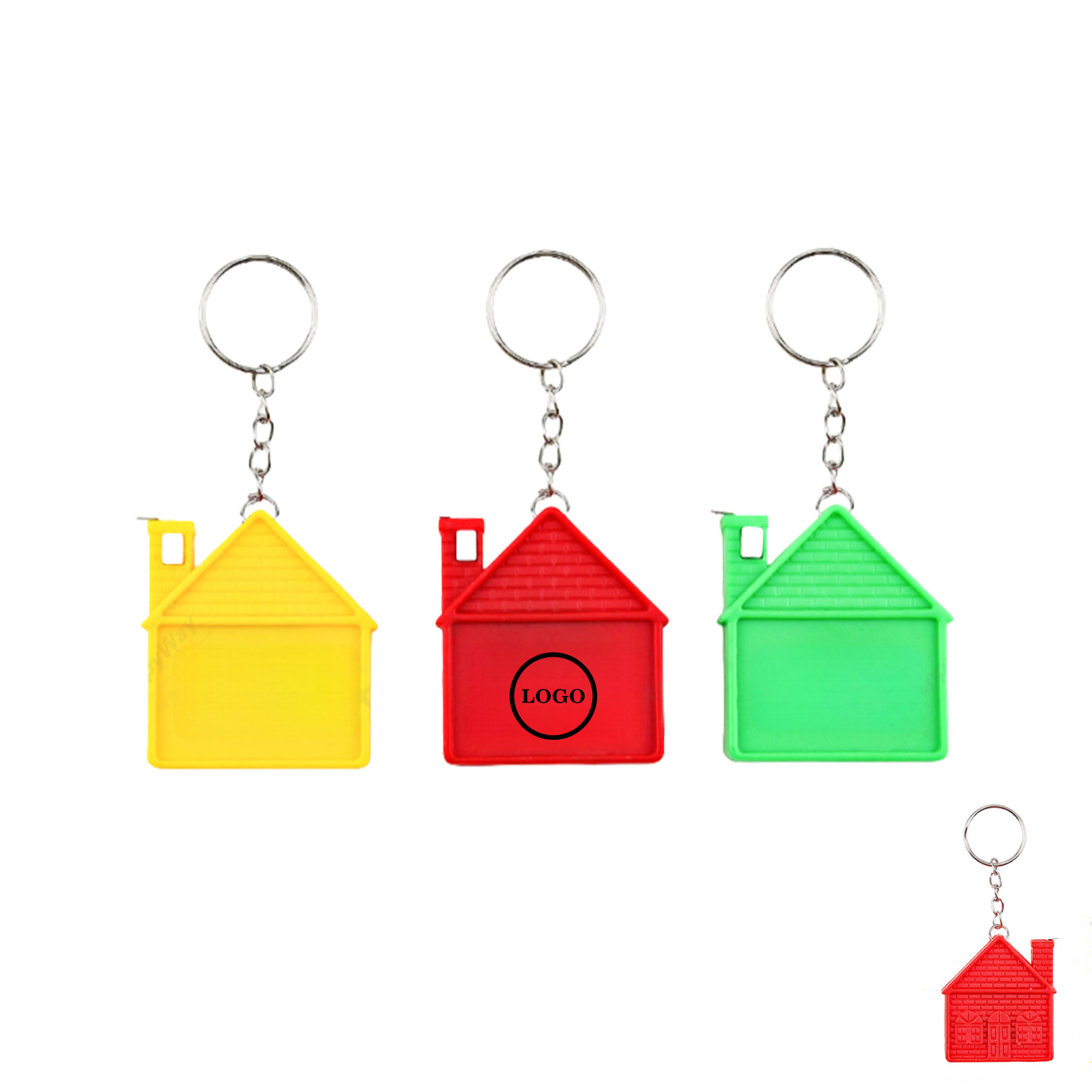 House-Shaped Keychain with Tape Measure 1