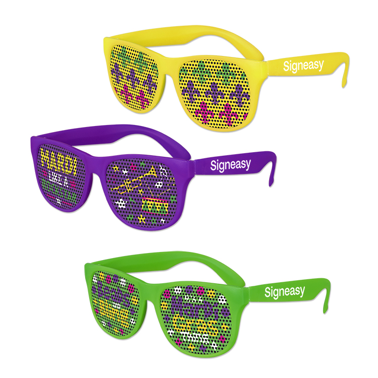 Mardi Gras Art Pinhole Sunglasses 1