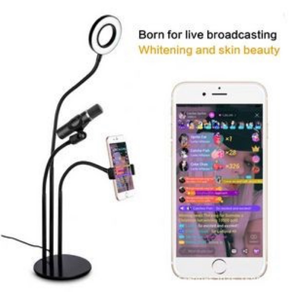 Selfie Ring Light Smartphone Mic Holder 1