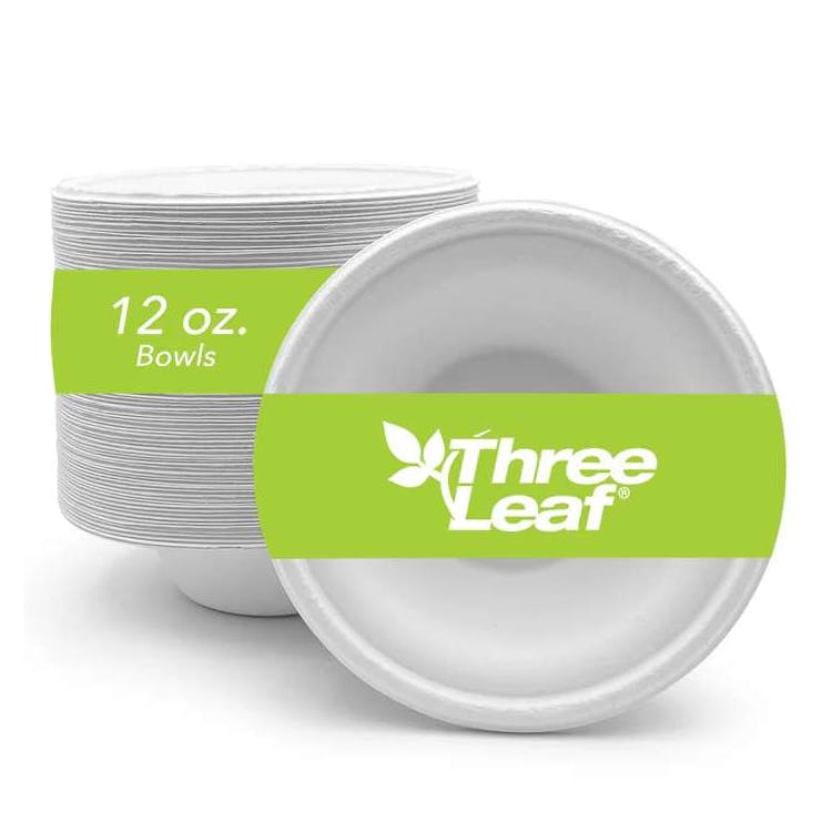 Three Leaf 12oz. Bagasse Bowls 25 Pack 1