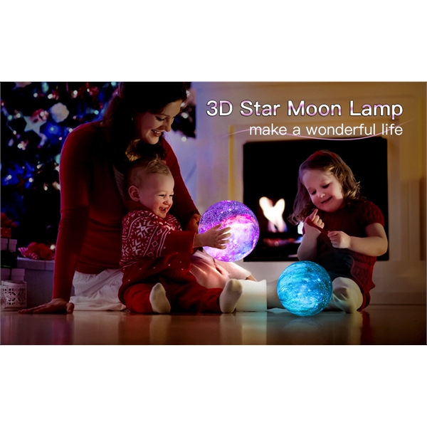 16 Colors Remote And Touch Control Galaxy Moon Lamp 2