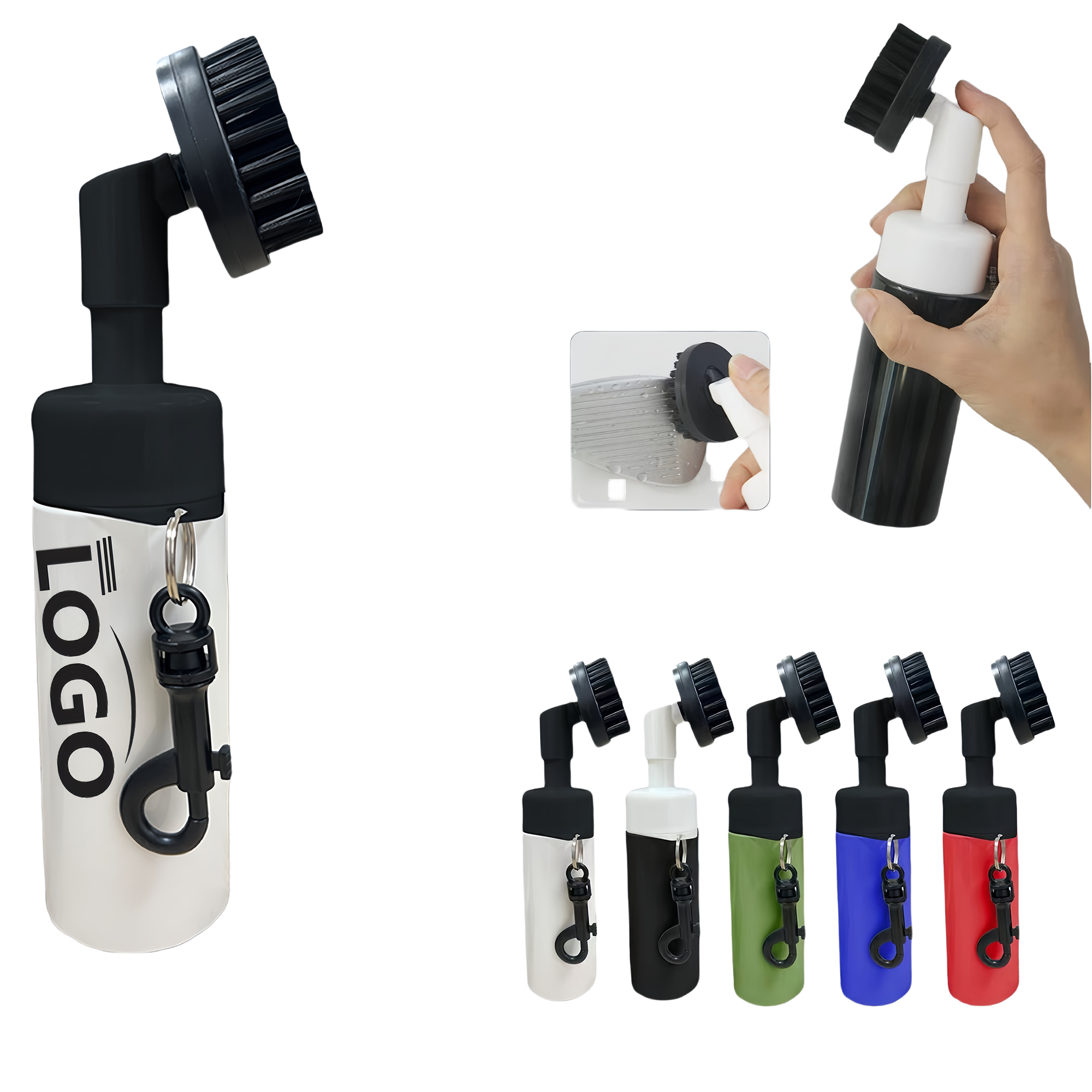 Golf Club Groove Cleaning Brush With Bottle 1
