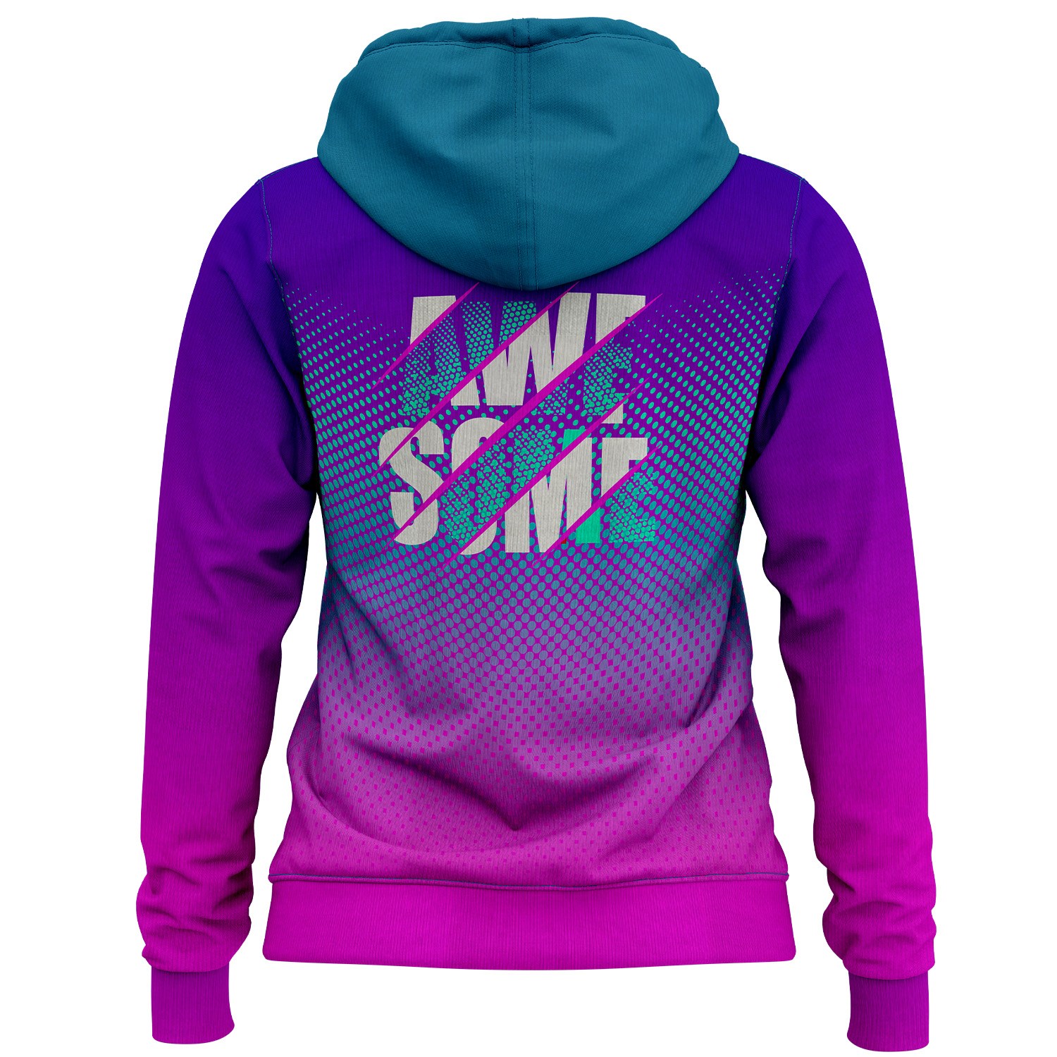 Women's 250 GSM lightweight Comfort Fleece Full Color Hoodie with Kangaroo Pockets 3