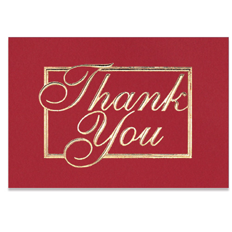 Red and Gold Thank You Card 2