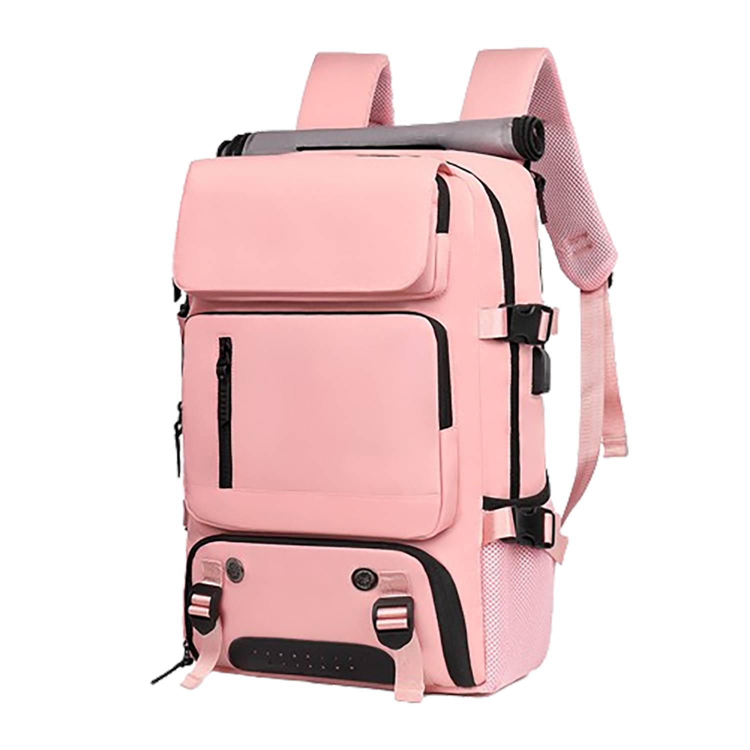Waterproof Travel Nylon Backpack W/ Usb Port 5
