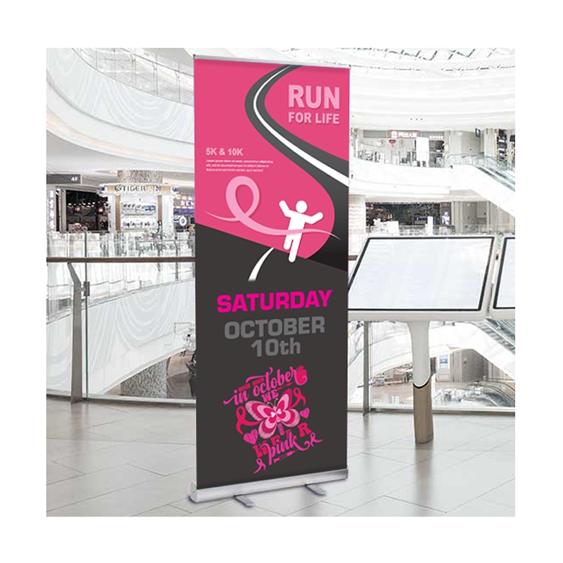 DisplaySplash 31 ½" W x 78 ¾" H Roll-Up Fabric Banner 1
