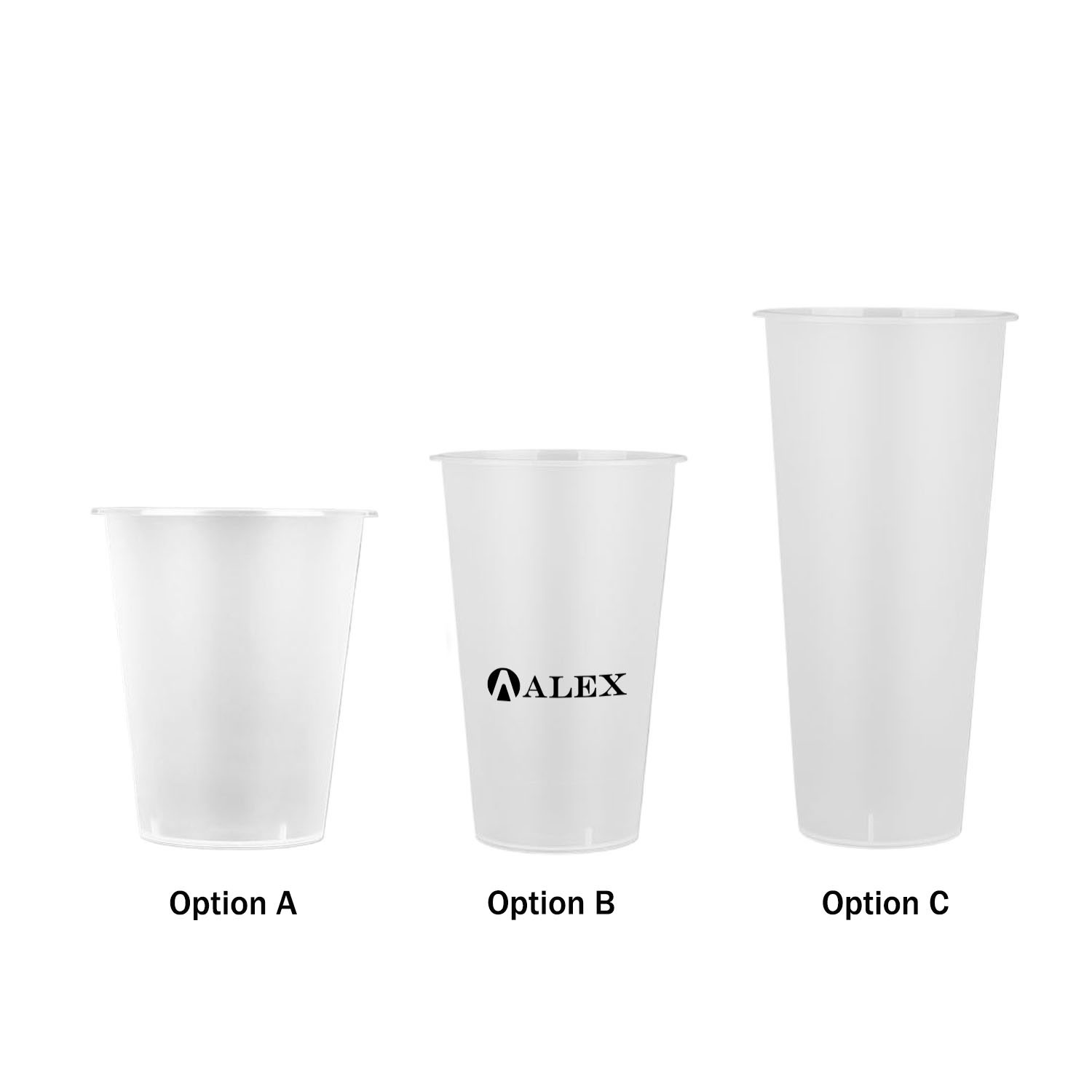 12/17/24oz Disposable Frosted Heat Resistant Plastic Cup