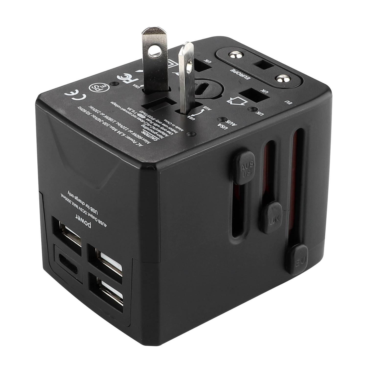 3 USB A and 1 Type C Universal Travel Adapter 6