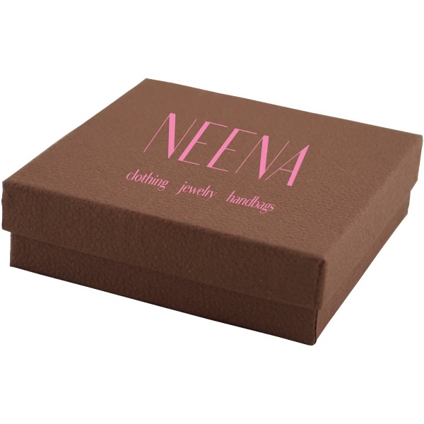 Color Tinted Kraft Jewelry Boxes, custom paper bag with logo imprint 1