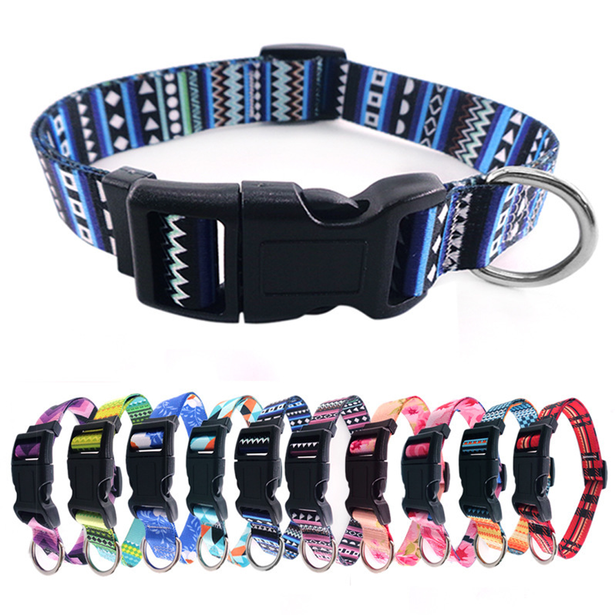 Adjustable Polyester Pet Collar With Buckle Release 5