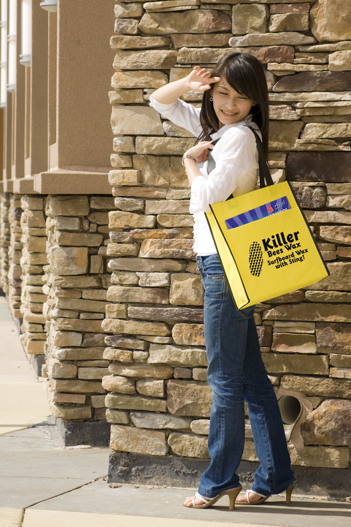 Peak Non-Woven Tote Bag with Pocket 22