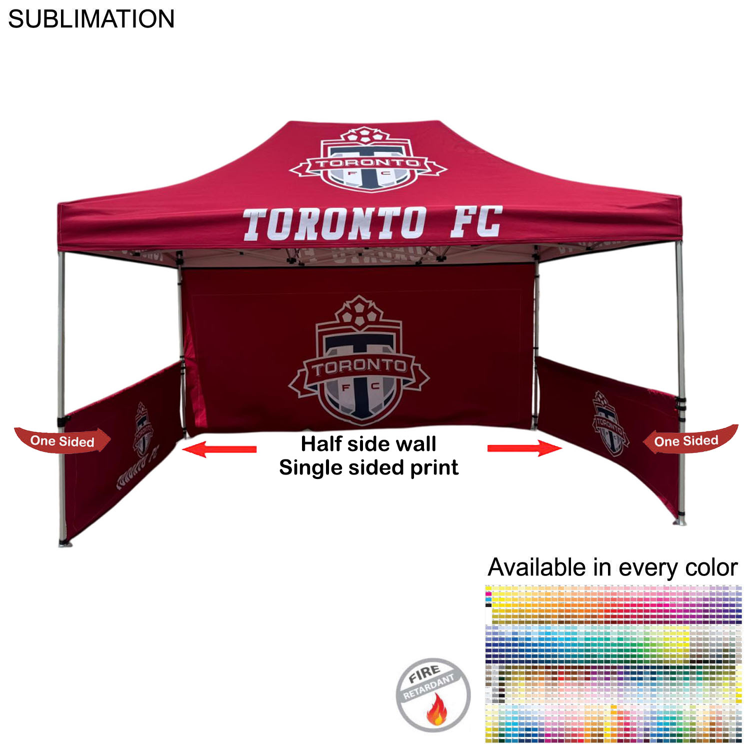 Half Side Wall for 10x15 Tent Kit, Sublimated, Single Sided Print 4