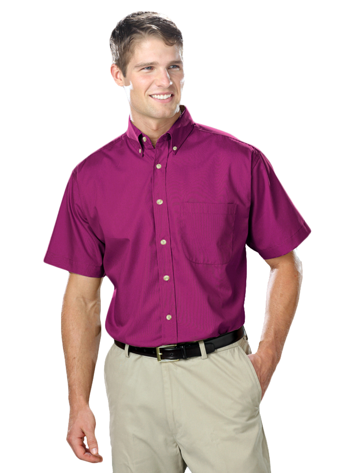 Blue Generation - Men's 1-Pocket Short Sleeve Superblend Poplin Shirt 5