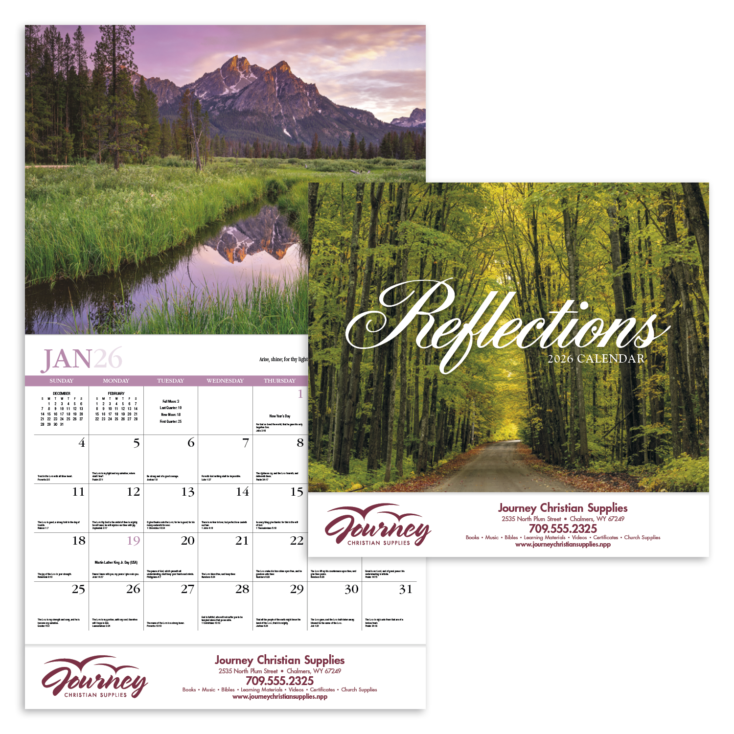 HotLine® Products Reflections (Non-Denominational) Appointment Calendar - Stapled 13