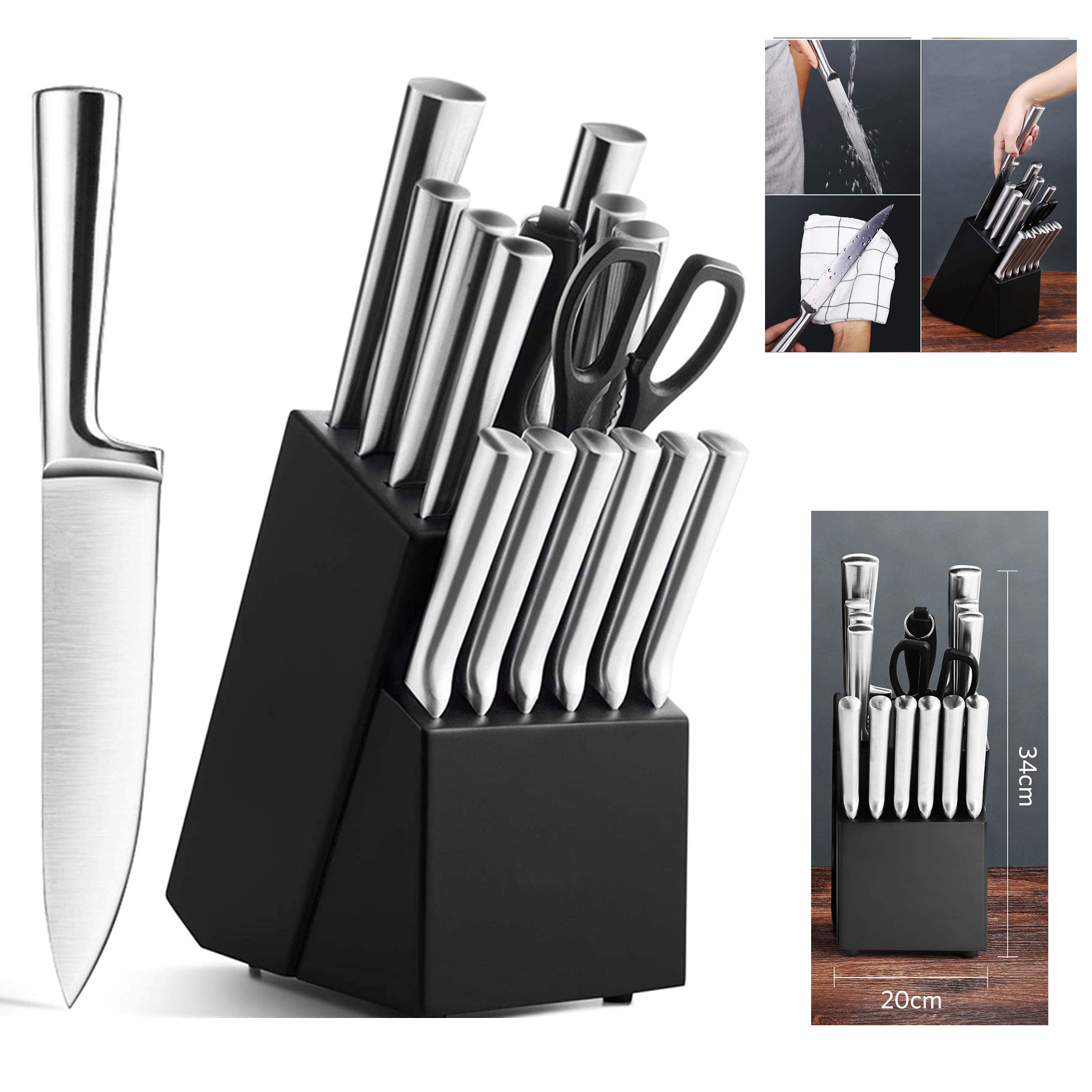 16 Pcs Kitchen Knife Set 
