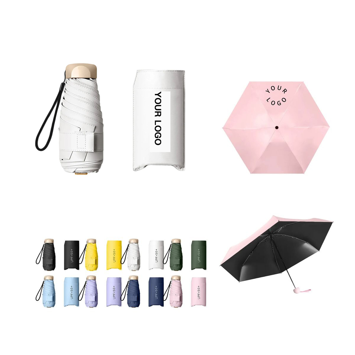 Impact Cloth Pocket Umbrella with 35 Inch Wide Canopy 17