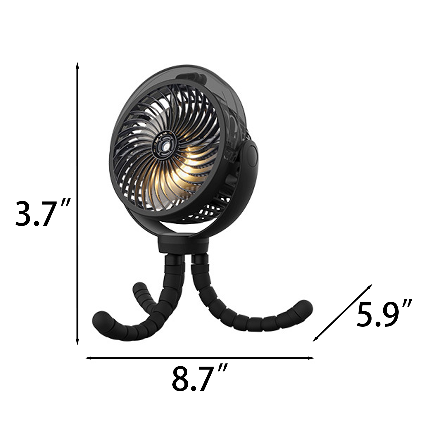Handheld Misting Fan w/ Flexible Tripod Clip 6