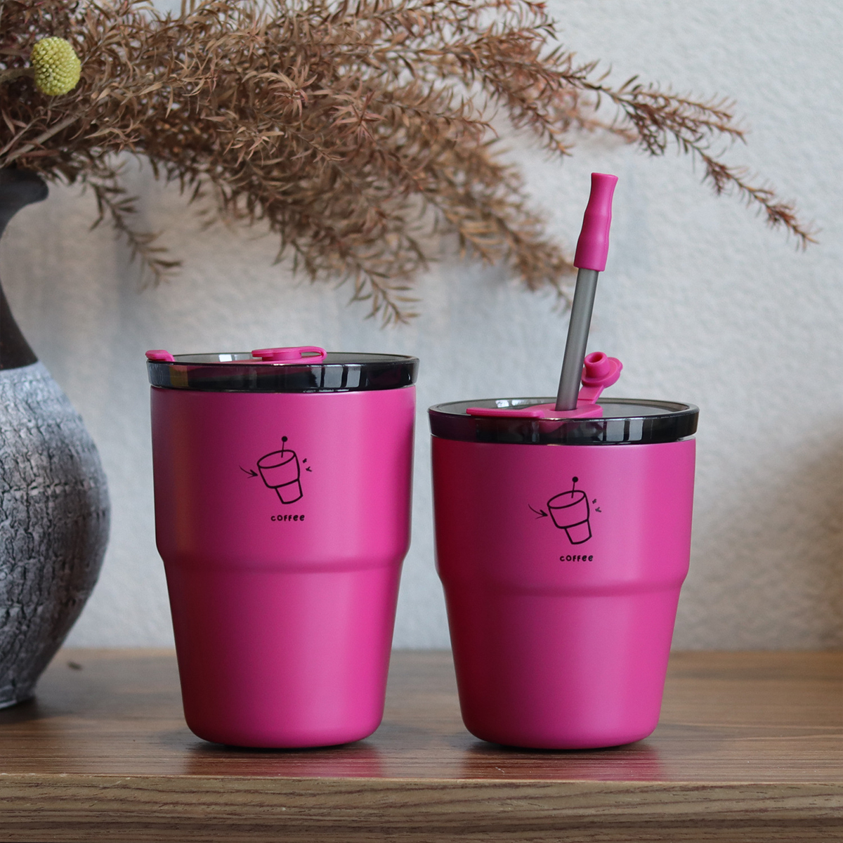 19OZ. Stainless Steel Straw Insulated Coffee Cup 4