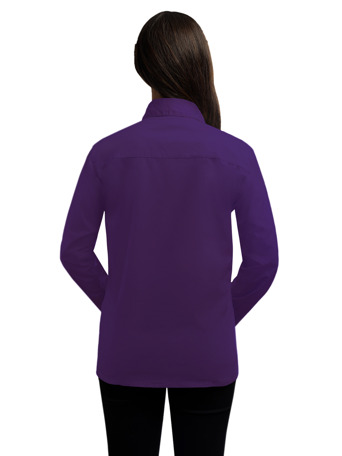 Blue Generation - Women's Pocketless Long Sleeve Superblend Poplin Shirt 41