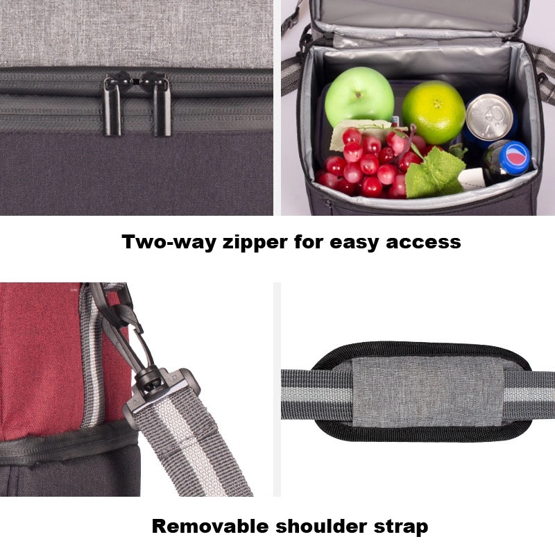 Custom double layer Insulated Lunch Bag 7