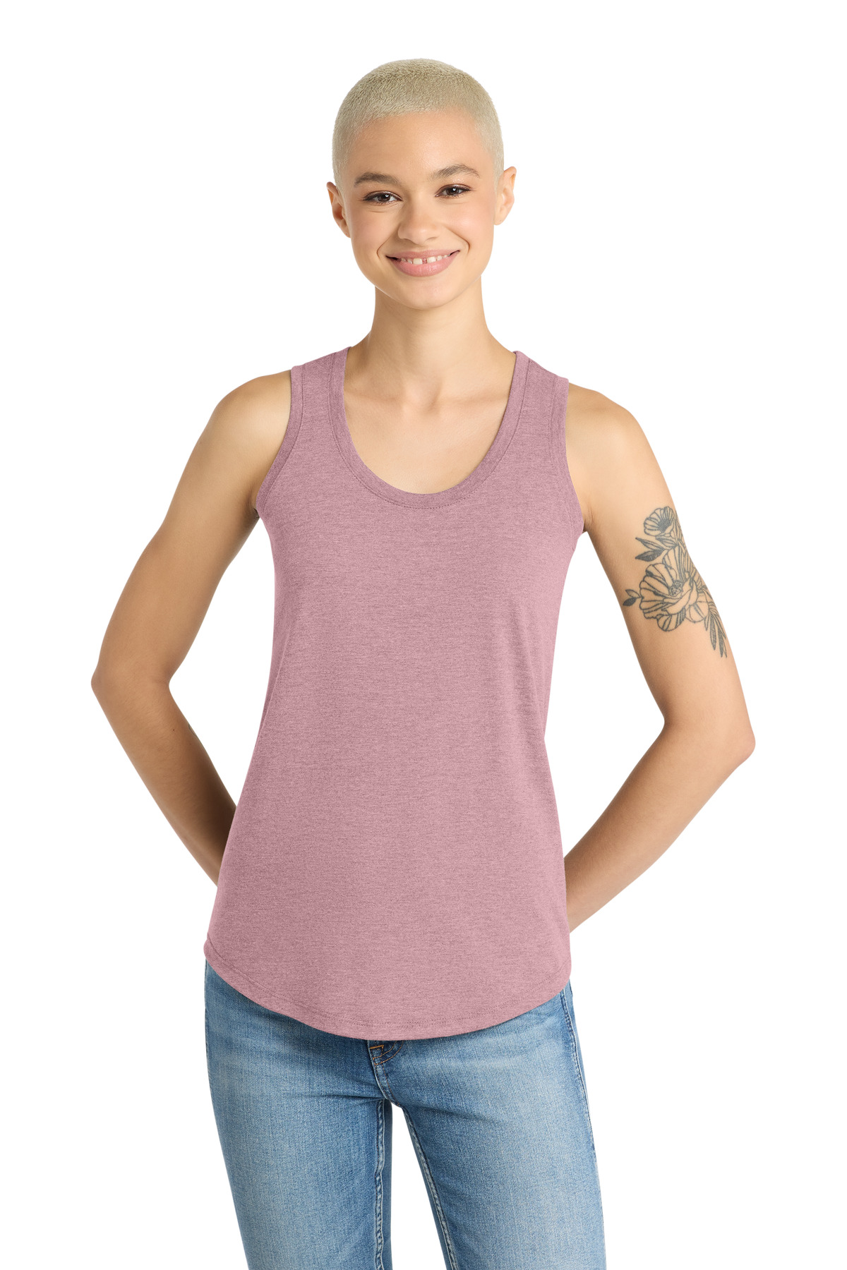District Women's Perfect Tri Racerback Tank. DM138L 55
