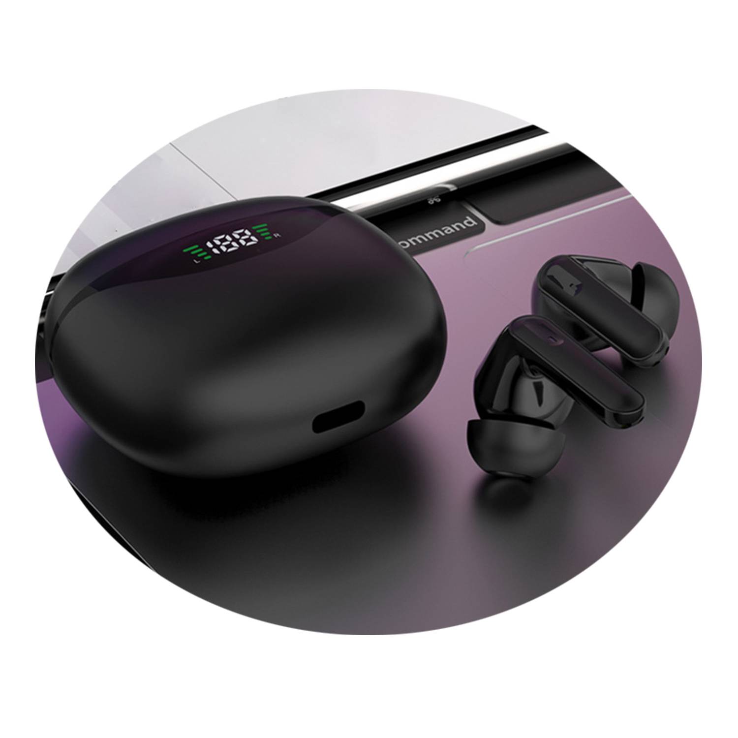 Sports Digital Display Wireless Bluetooth Earphones 4