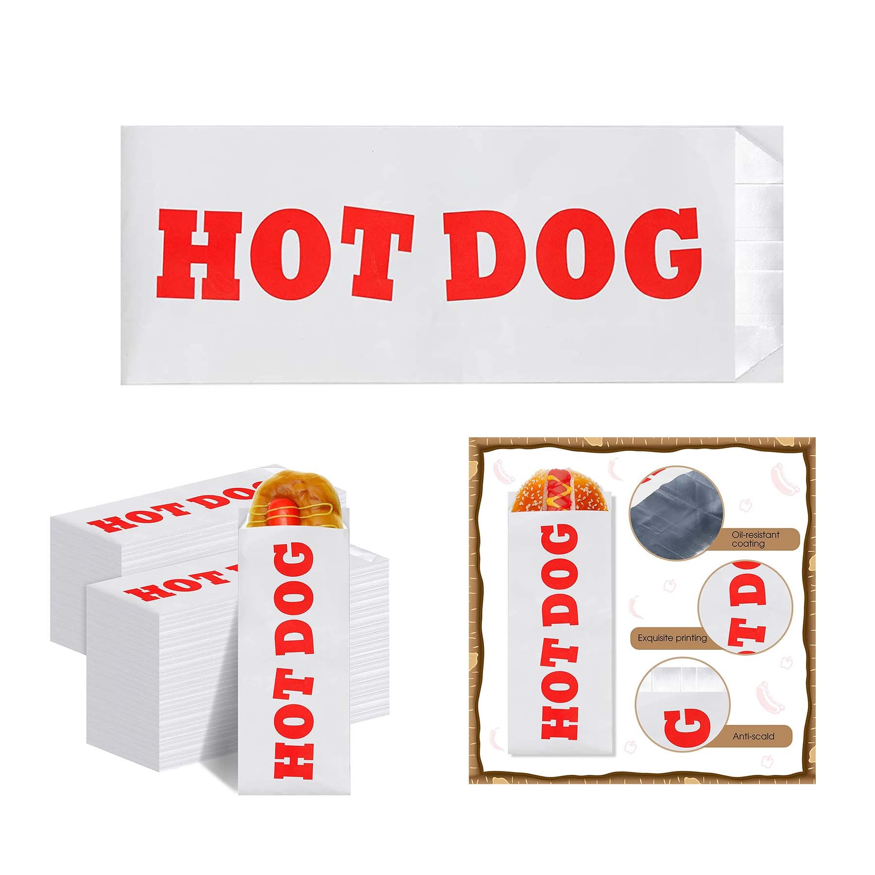 Foil Hot Dog Sleeves 2