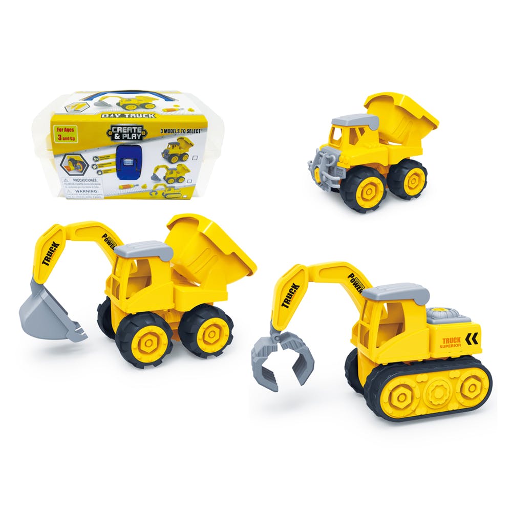 DIY Construction Vehicle Assembly Sets - Yellow Medium 2