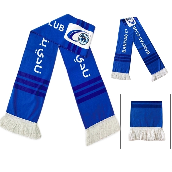 Polyester Sport Fan Scarf W/ Tassel 2