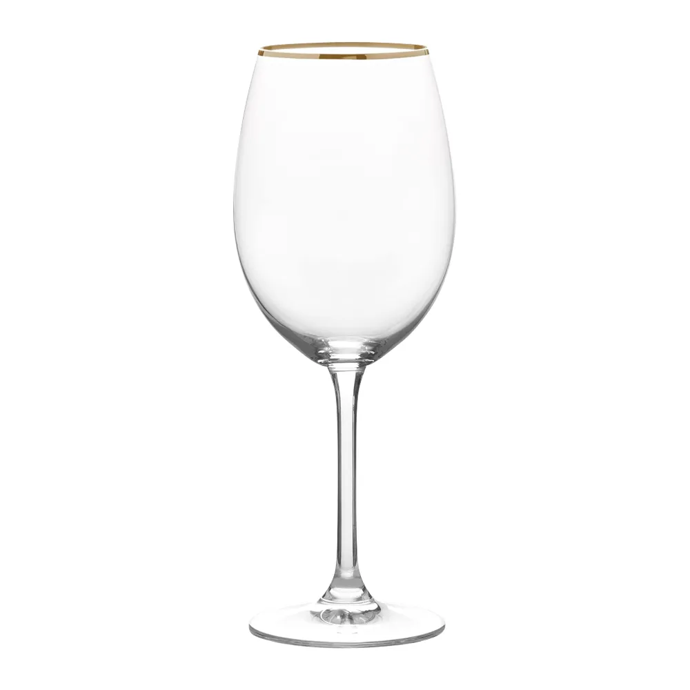 16oz. Gold Rimmed White Wine Glass 3