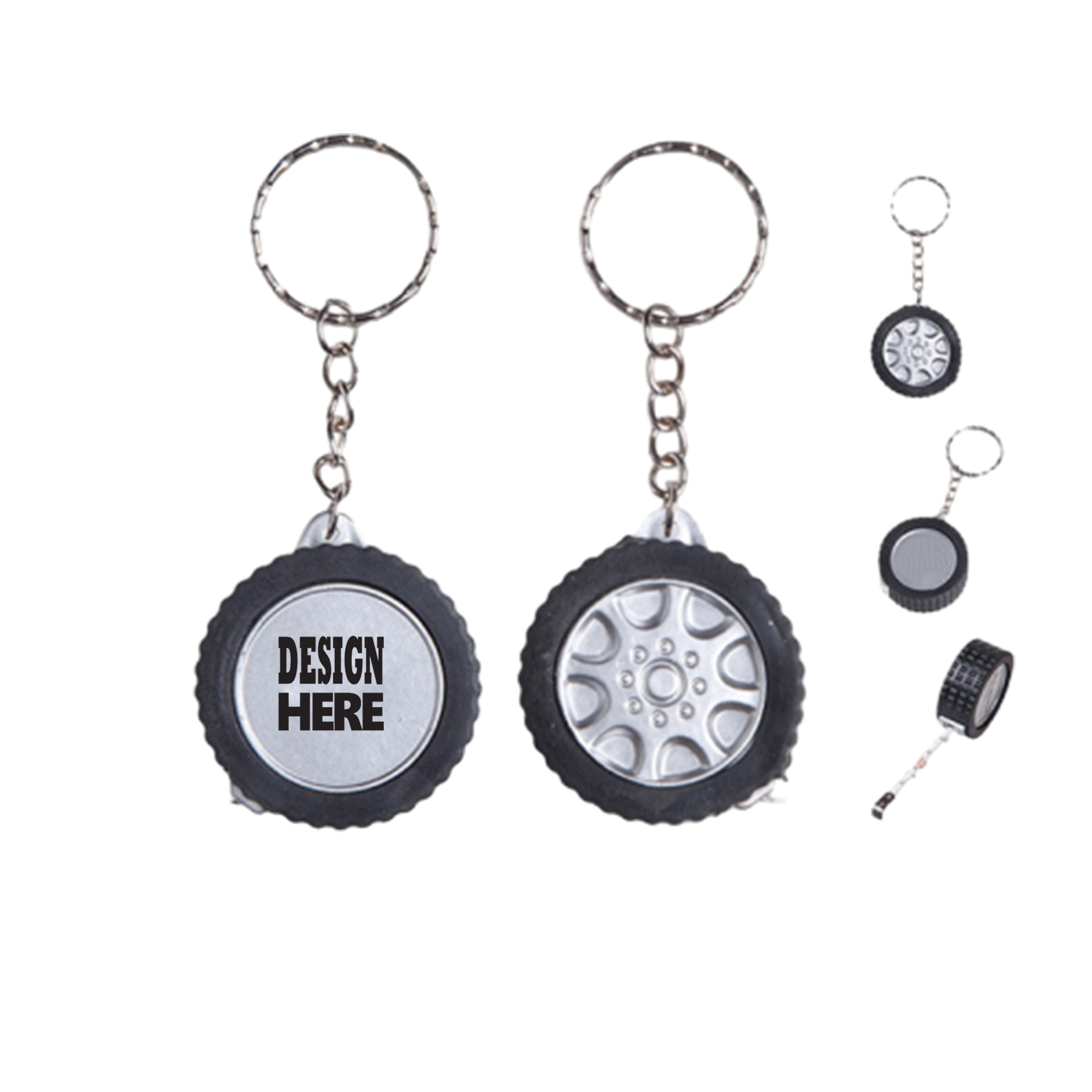 Tire Shape Tape Measure Keychain 2