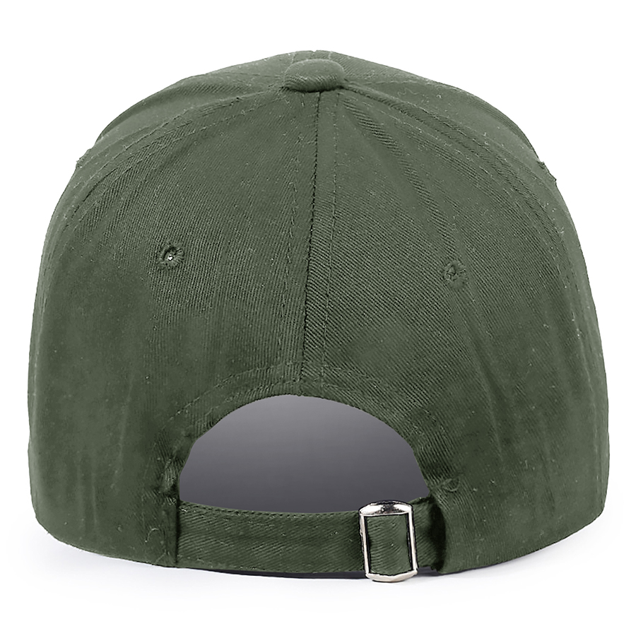 Stock Solid Color Cotton 6-Panel Baseball Cap w/ D-Ring 50