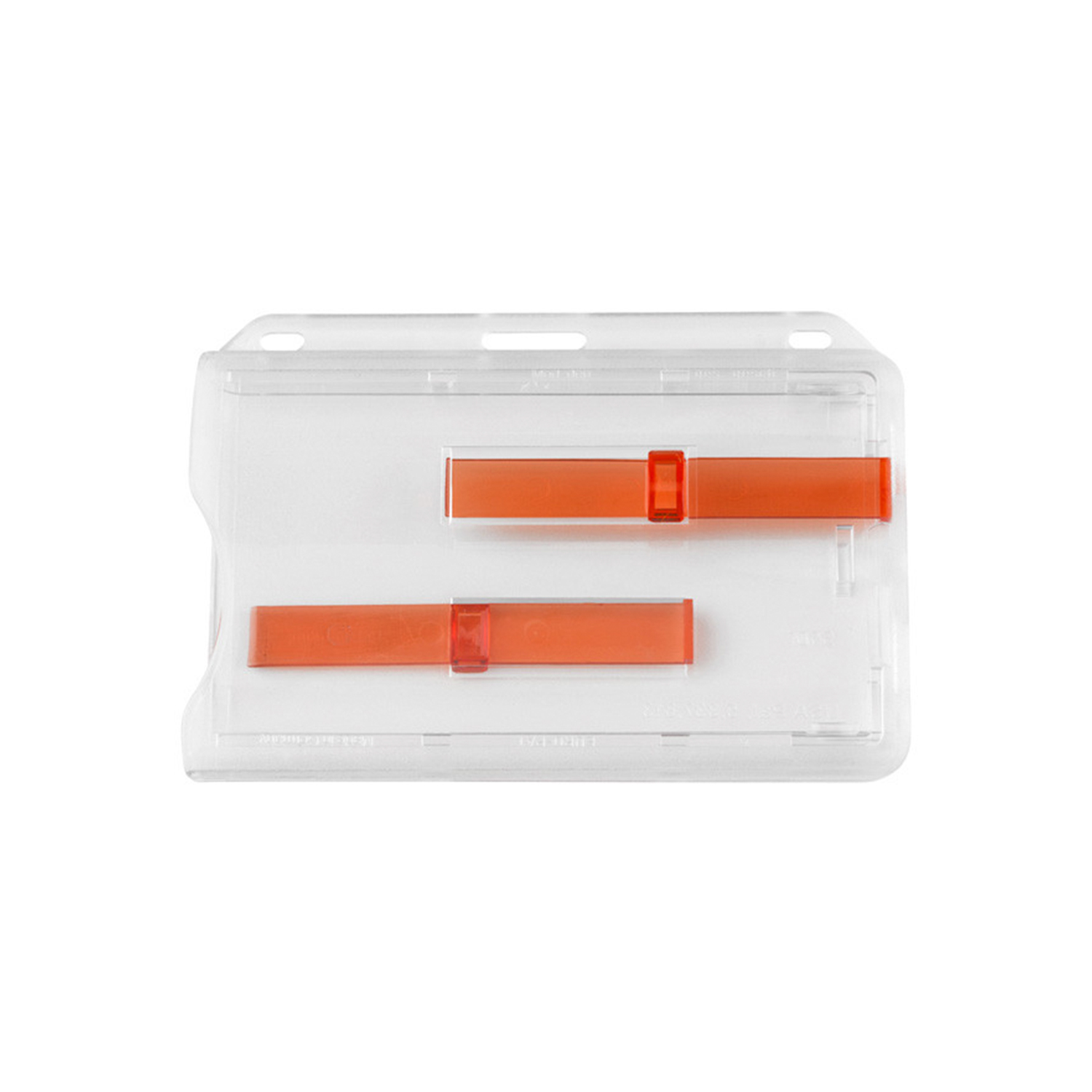 Horizontal Side-Load Frosted Molded Polycarbonate 2-Card Dispenser 2