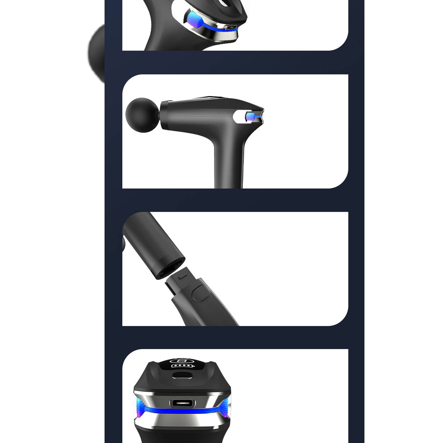 Detachable Handle Portable Muscle Massage Gun 8