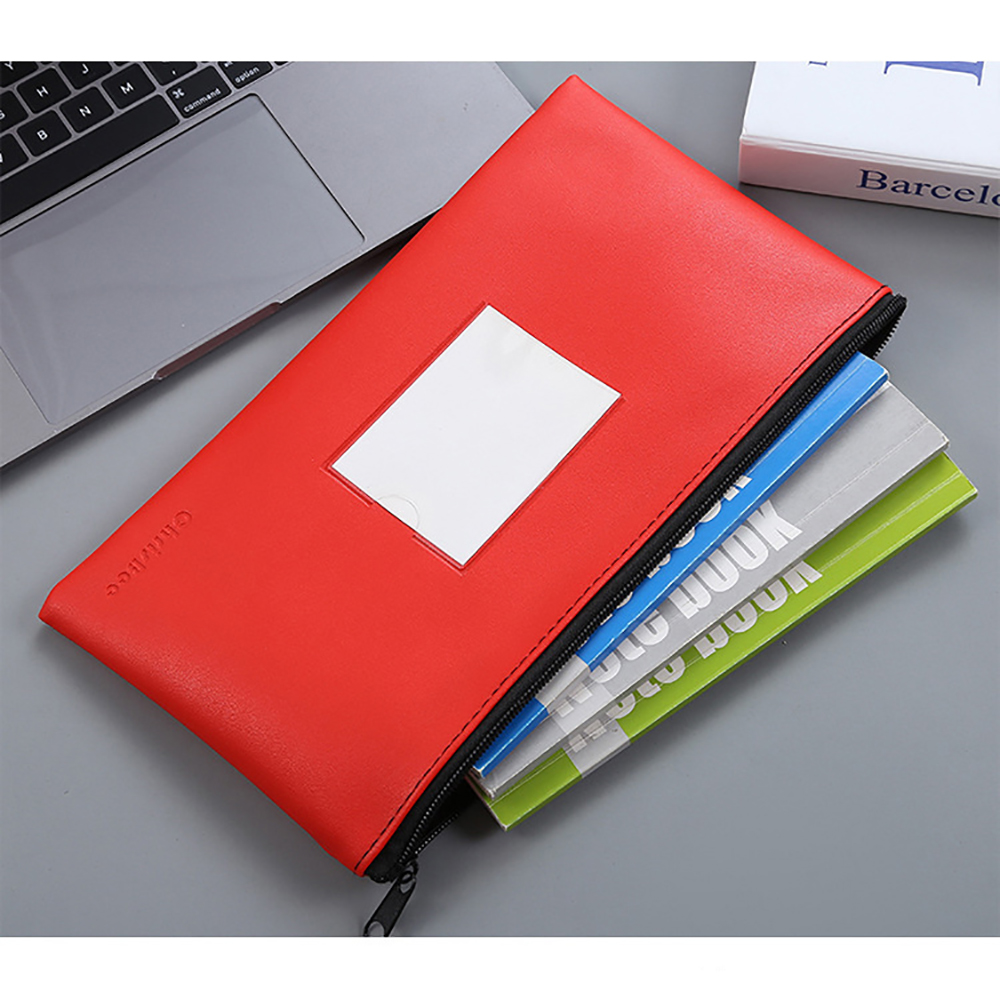 PU Leather Receipt Bag, custom tote bag with logo imprint 5