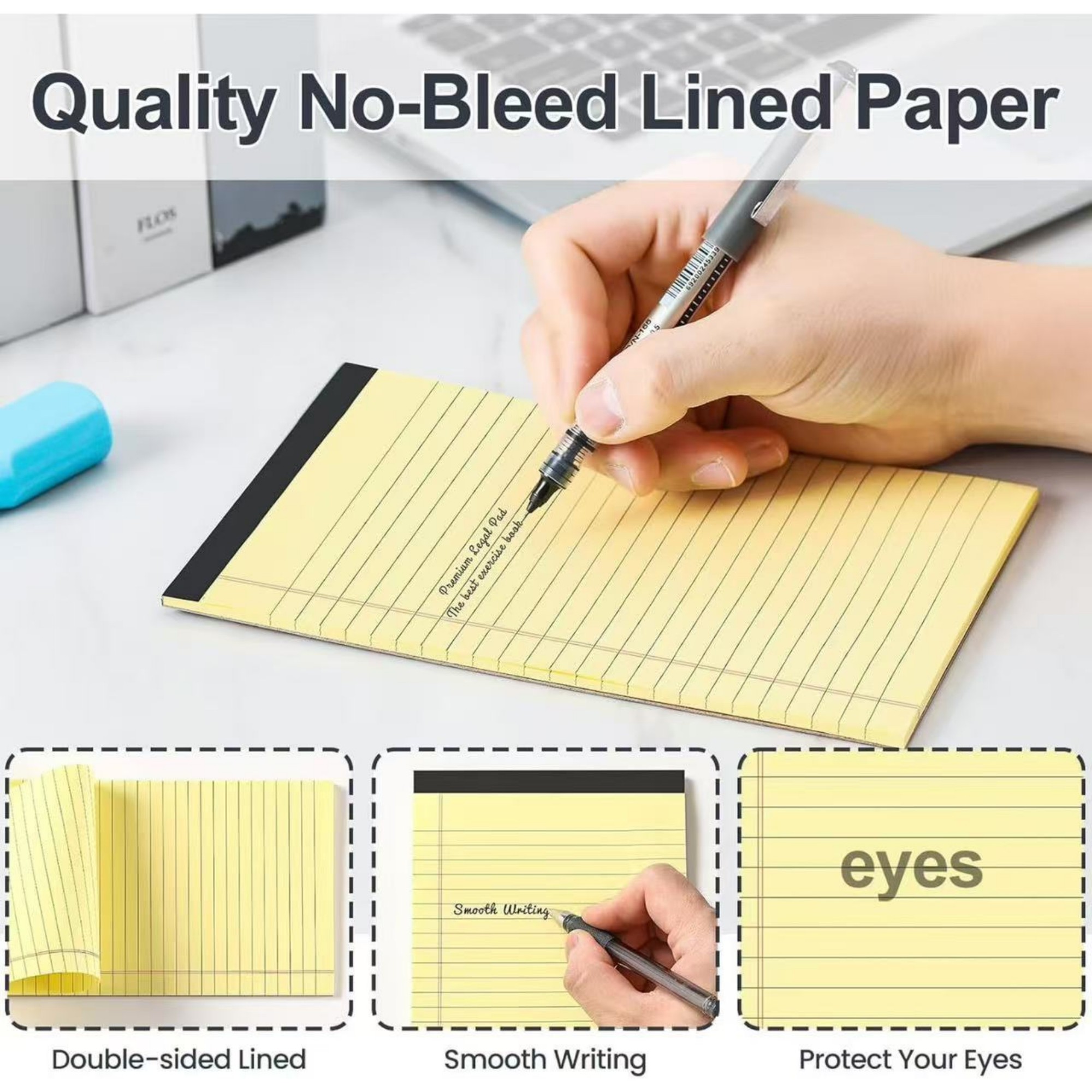 30 Sheets Colorful Narrow Ruled Pads 5