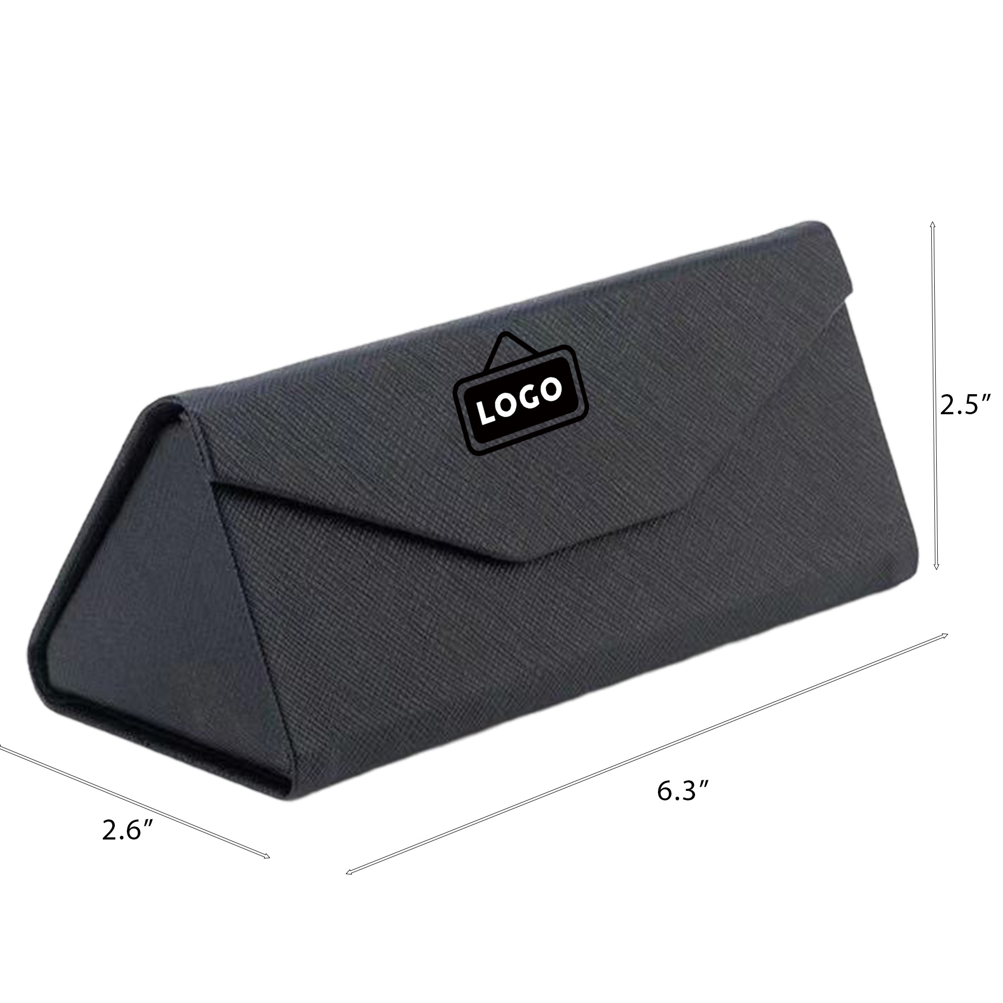 MOQ 50 PU Leather Sunglasses Case Compact Protective 2