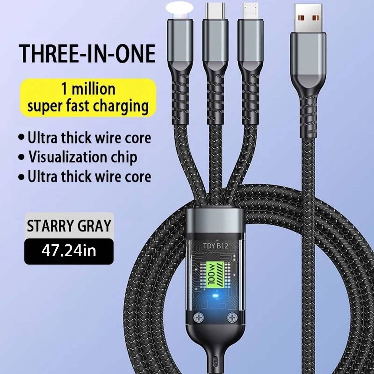 3 in 1 100W 5A ultra-high fast charging 2