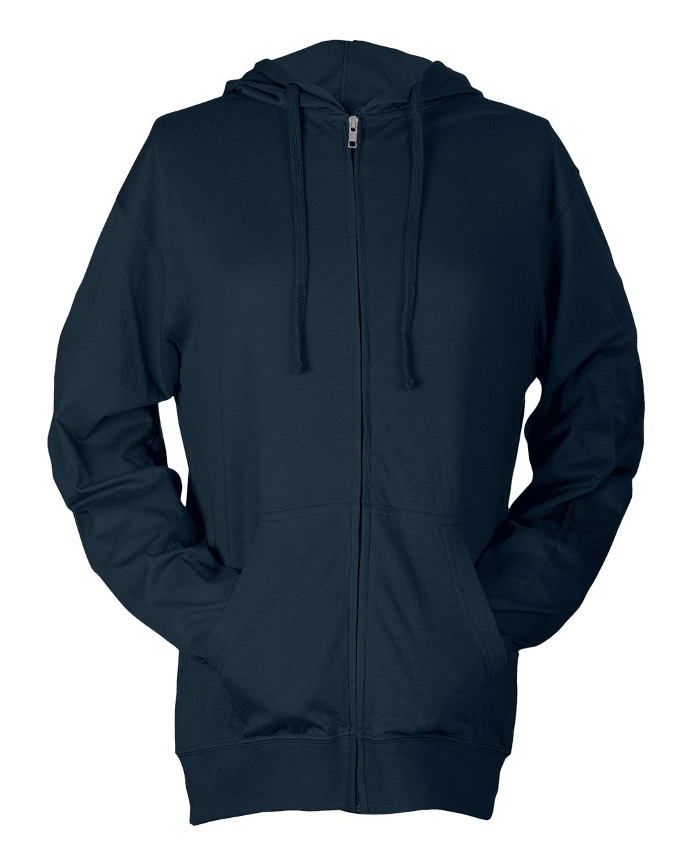 Unisex Beach Full-Zip Hooded Long Sleeve T-Shirt - 260 14